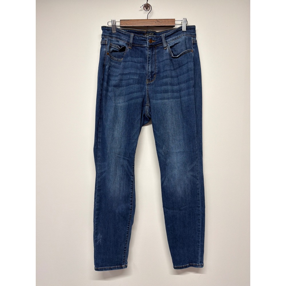 Judy Blue Relaxed Fit Skinny Jeans Dark Wash Mid Rise 16W Plus